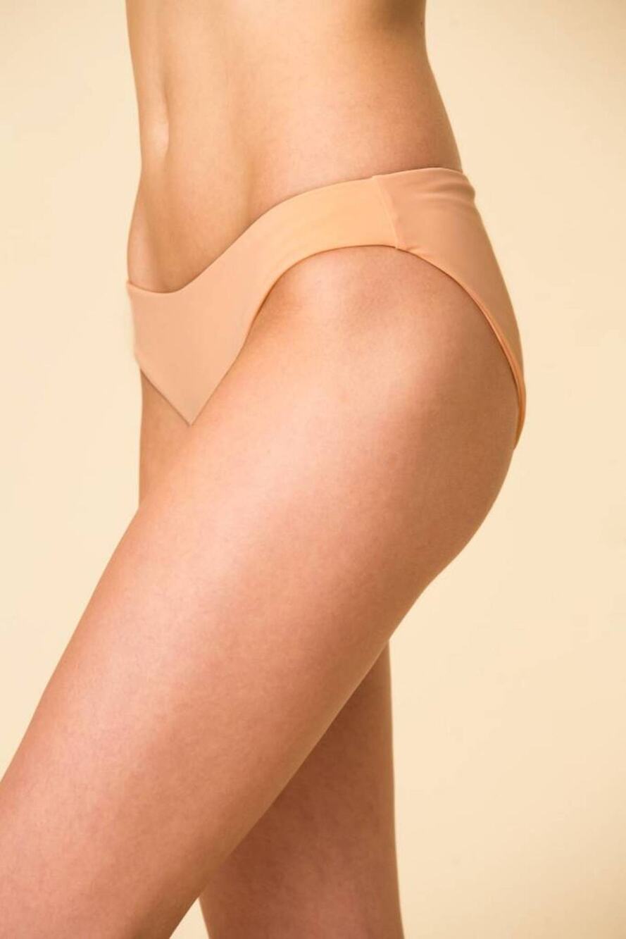Mara Hoffman Zoa Solid Appeal Peach Bikini Bottoms Small